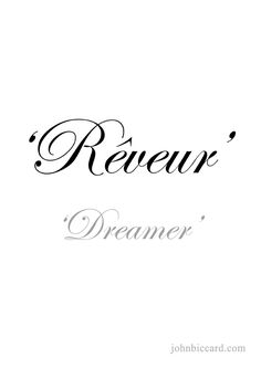 the words'review'are written in black ink on a white background with an ornate script