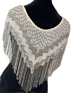 Top Rated Haute Hippie Beaded Shawl $595 New Sequin Evening Cape 1920s Gatsby Ivory Bridal, Womens Accessories Roaring 20s Style, Hippie Shawl, Beaded Shawl, 20s Style, Ivory Bridal, Haute Hippie, Shopping Ideas, Gatsby, Top Rated