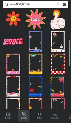 an iphone screen showing the game's screenshots, with hand pointing at them