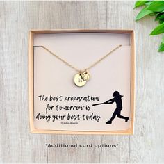 the best preparation for tomorrow is being your best today necklace in a gift box on a wooden table