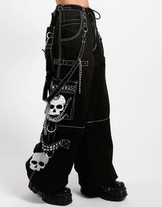 Skull Pant, Celana Fashion, 일본 패션, Alt Outfits, Tomboy Style Outfits, Rock Punk, D Rings