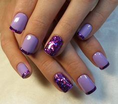 💜 Snowflakes Nails, Purple Nail Art Designs, Nails Xmas, Purple Nail Art, Elegant Nail Art, Ombre Design, Christmas Nail Art Designs