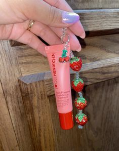 #keychain #lipbalmlover Lipbalm Keychains, Lip Keychain, Lipbalm Keychain, Abba Tattoo, Cinnamoroll Stuff, Diy Lipbalm, Bags Charms, Lipgloss Keychain, Lipstick Keychain