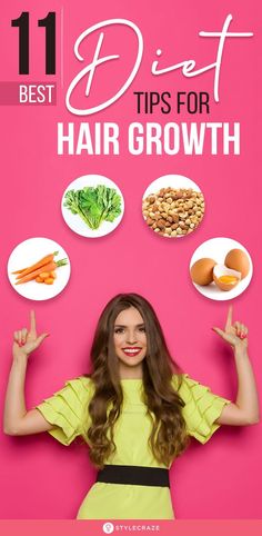 11 Best Diet Tips for Hair Growth : It is not only important what you apply on your hair to keep it good but also what food you eat. including lot of proteins in our diet in addition to other nutrients may help you get back the lost luster in your hair.So lets pick foods in our diet for hair growth. #haircare #hairgrowth #diettips #health #healthyfood Thicker Stronger Hair, Best Diet, Grow Hair Faster, For Hair Growth, Hair Food, Hair Growth Tips, Frizzy Hair, Strong Hair, Best Diets