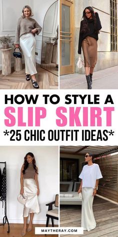 Slip Skirt, Outfits Winter, Viral Pins, Chic Outfits, Midi Skirt