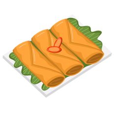 an illustration of some food on a plate