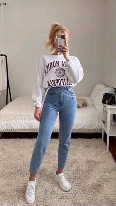 Mode Ulzzang, Uni Outfits, Causual Outfits, Casual Winter Outfits, Teenage Fashion Outfits, Street Style Outfit, Teen Fashion Outfits, Winter Fashion Outfits, Outfits Casuales