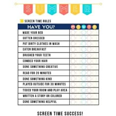 a printable summer checklist is shown with the text, how do you spend?