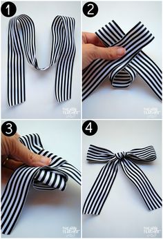 how to make a bow out of paper strips - step by step instructions on how to fold the ribbon