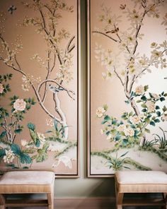 . Chinoiserie Wall Panels, Fashionista Photoshoot, Chinoiserie Wallpaper Panels, Chinoiserie Panels, Pink Chinoiserie, Decoration Shabby, Love Decor, Chinoiserie Wall, Chinoiserie Wallpaper