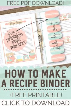 a recipe binder with the text how to make a recipe binder