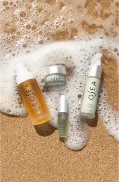 What it is: A 4-piece kit of OSEA's best-selling skin saviors for unbelievably soft and hydrated skin from head to toe.Set includes:- Undaria Algae™ Body Oil (1 oz.): a clinically proven body oil to instantly moisturize and improve the look of skin elasticity- Ocean Cleanser (0.6 oz.): a cleanser that gently sweeps away surface impurities and excess oils for clear, radiant skin- Hyaluronic Sea Serum (0.17 oz.): a hydrating serum clinically proven to smooth the look of fine lines and wrinkles- Se Remove Skin Tags Naturally, Skincare Products Photography, Lightweight Moisturizer, Hydrated Skin, Dry Face, Beauty Products Photography, Healthy Routine, Hydrating Serum, Perfect Skin