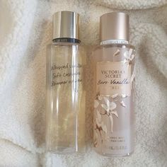 victoria secret bodysprays Profumo Victoria Secret, Koleksi Parfum, Victoria Secret Perfume, Perfume Scents, Perfume Lover, Bath And Body Care, White Blanket, Body Care Routine