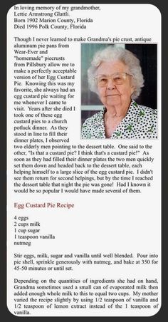 an old woman's recipe for the elderly