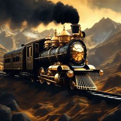 Steam Trains Photography, Steampunk Artwork, Railroad Art, Railroad Photography, Train Art, Train Photography, Train Pictures, Ap Art, Beautiful Waterfalls