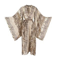 This ivory abstract multi-animal print kimono was handmade in San Diego, CA with incredibly soft opaque georgette chiffon. Featuring pockets and a matching waist tie-you can style this piece in at least 10 ways! Machine wash cold and hang dry. Animal Print Kimono, Ceremonial Clothing, Traditional Japanese Kimono, National Clothes, White Kimono, Traditional Outfit, Kimono Design, Black Kimono, Womens Kimono