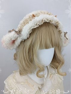 The price is for a hairband only, others are not included. Adjustable White Cat Ears Headband, Cute Adjustable Ears Headband, Whimsical Adjustable Cat Ears Headband, Cute Adjustable Cream Hair Accessories, Cute Adjustable Headband, Costume Headband With Ears, Adjustable White Harajuku Style Headband, Adjustable Cream Headband, White Harajuku Style Hair Accessories