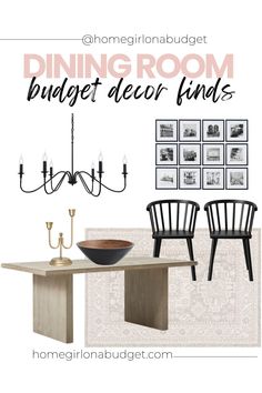 the dining room budget decor finds