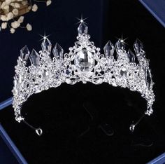 a tiara with crystal stones on it