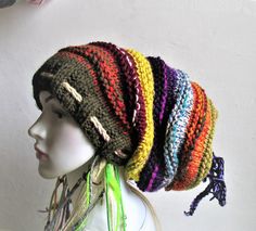 Dreads Long Tube Hat dreadlock Sock Oversized Slouchy Unisex Winter Slouchy Hat Knit Rasta Tam Hippie Boho Headband Dreadstyles Buggy Hat Dreads Woodland Hat Long slouchy beanie. In soft acrylic yarn. Vegan friendly headgear.It's warm and yet suitable to wear all year around.This hat should be suitable for long dreads. Crochet Dread Hat Pattern Free, Dreads Long, Crotchet Beanies, Dreads Diy, Hippie Hat, Reggae Bob Marley, Long Dreads, Crochet Dreads, Crochet Slouchy Hat