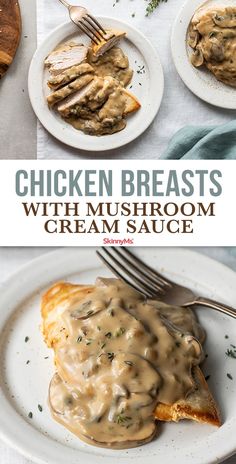 Mushroom Cream Sauce, Mushroom Cream Sauces, Cream Sauce Recipes, Savory Chicken, Cream Sauce, Chicken Breast Recipes, Chicken Breasts, Nutritious Meals, Chicken Dishes