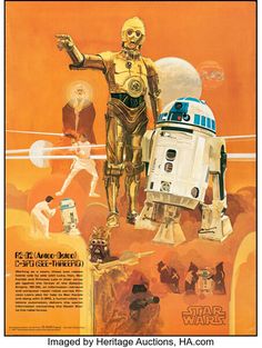 an image of a star wars scene with r2d2 and c - 3po