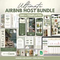 the ultimate airbn host bundle includes 350 + templates for all kinds of devices