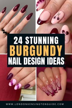 Discover stunning burgundy nail designs with our curated collection of chic and elegant manicure ideas. From classic French tips to intricate geometric patterns and luxurious textures, find the perfect burgundy nail inspiration for your next salon visit.Fall Burgundy Nails Acrylic, Fall Plum Nails, Almond Dip Nails Fall, Almond Burgundy Nails, Fall Ombre Nails, Almond Fall Colors, Burgundy With Gold Nails, Brown And Burgundy Nails, Wine Red Nails Designs Fall, Burgundy Autumn Nails, Fall Nails Autumn Burgundy, Burgundy Ombre Nails, Fall Season Nails, Autumnal Nails, 2024, Burgundy Tips Nails, Simple Burgundy Nails, Burgundy Nail Ideas, Burgundy and Pink Nails, Black And Burgundy, Matt Burgundy, Burgundy Flower Nails, Wedding, Maroon, Purple Maroon Tipped Nails, Burgundy With Gold Nails, Plum Nails With Design Fall, Maroon Ombre Nails Burgundy, Merlot Nails Design, Simple Burgundy Nails, Burgundy And Pink Nails, Burgundy And Gold Nail Designs, Wine Nails Designs