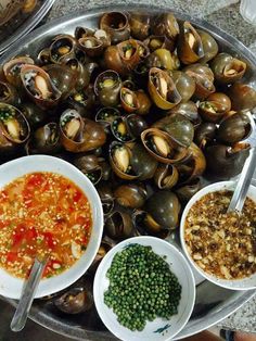 a platter filled with lots of different types of food