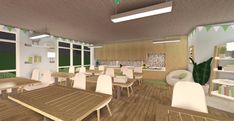 Bloxburg School Lunch Room, Bloxburg Building Ideas School, Bloxburg School Dorm Ideas, Classroom Decor Bloxburg, Bloxburg School Ideas Layout With Dorms, Bloxburg College Ideas, Classroom Bloxburg Ideas, Bloxburg Classroom Ideas Aesthetic, Classroom Ideas Bloxburg