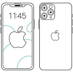 an apple iphone is shown in this drawing