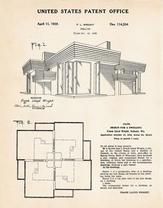 an old house with plans for the front and back