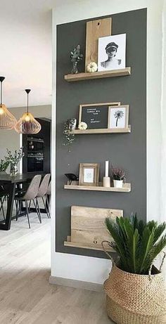 an image of a dining room and living room on pinterest for decorating