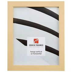 a gold frame with black and white stripes