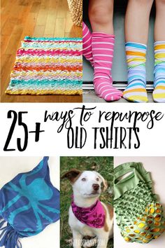 there are many different ways to repurpose old t - shirts for dogs and cats