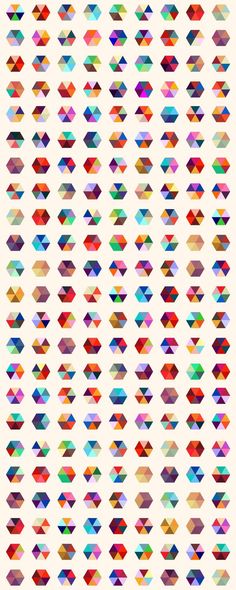 an abstract pattern with many different colors and shapes on the bottom half of the image