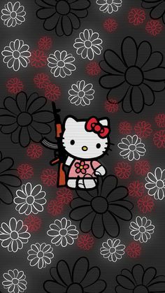 Hello kitty wit a gun‼️‼️‼️‼️😟😟😕😟 Gangster Hello Kitty, Kitty Background, Starbucks Drinks Diy, Iphone Themes, Mexican Flags, Ipad Background, Phone Aesthetic