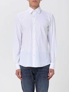 BOSS by Hugo Boss Camicia in tessuto sintetico Stile Casual Regular Fit Tessuto Sintetico Colletto Classico Spalle Regolari Maniche Lunghe Polsini Con Bottoni Chiusura Con Bottoni Orlo Stondato. Hugo Boss, Track