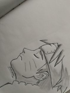 a pencil drawing of a person laying down