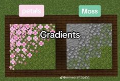 some pink flowers are in the grass and one is on top of a wooden table