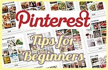 the pinterest tips for beginners book cover is shown in red and yellow