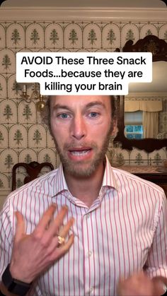 Robert W.B. Love | AVOID These Three Snack Foods Because They Are Killing Your Brain. #brain #memory #food #snacks #snackfood #inflammation #alzheimers... | Instagram Memory Food, Amaryllis Care, Brain Foods, Slow Down Aging, B Love, Brain Memory, Women Health Care, Healthy Sugar