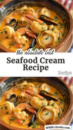 the seafood cream recipe is ready to be eaten