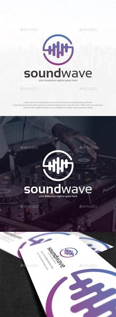 the soundwave logo is shown on top of a cd player's turntable