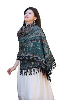 PRICES MAY VARY. 💗SIZE & WEIGHT : 25.59in*72.83in，12.17 ounce. 💗FASHION SHAWLS FOR WOMEN: The cashmere feel scarfs for women are made of soft cotton. Their unique weaving method make the womens pashmina scarfs shawls without pilling or fading. 💗CASHMERE SCARFS & WRAPS FOR WOMEN: The soft and comfortable shawls wraps for women can be used as womens scarf to keep you warm in the severe cold weather or as a throw blanket when you take a nap. 💗THE LARGE WIDE SIZE SOFT SCARFS WRAPS: The luxurious Womens Scarf, Winter Scarves, Soft Beauty, Exotic Fashion, Cozy Fabric, Fall Scarves, Large Scarf, Womens Cashmere, Women's Evening Dresses