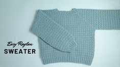 the sweater is knitted and ready to be worn