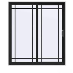 an open sliding glass door on a white background