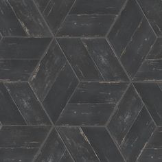 an image of a black and white wallpaper with hexagonal tiles on it