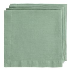 HG Swiss Chard Hand-Dyed Linen Napkin, 22 Hudson Grace, Swiss Chard, Dyed Linen, Chard, Mitered Corners, Linen Napkins, Natural Texture, Linen Shirt, Napkins