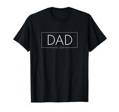 a black t - shirt with the words dad in white on it's chest